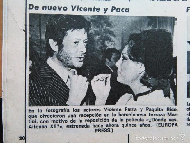 Coleccionismo de revistas y peri&oacute;dicos: recorte paquita rico vicente parra