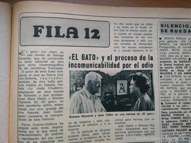 Collezionismo di Riviste e Giornali: RECORTE EL GATO SIMONE SIGNORET JEAN GABIN