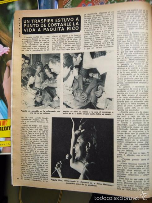 Coleccionismo de revistas y peri&oacute;dicos: RECORTE PAQUITA RICO