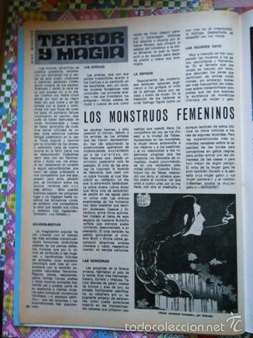 Coleccionismo de revistas y peri&oacute;dicos: recorte terror y magia los monstruos femeninos