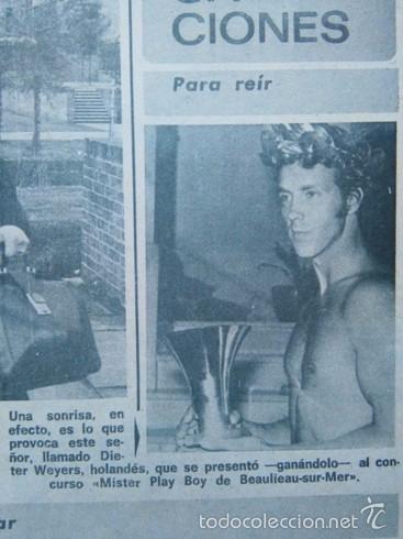 Coleccionismo de revistas y peri&oacute;dicos: recorte dieter weyers mister play boy