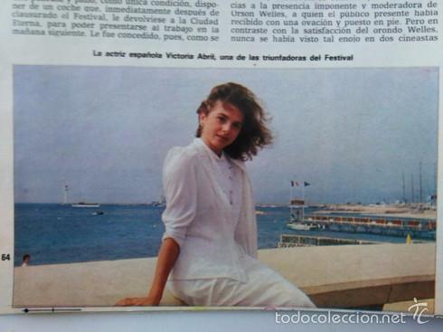 Coleccionismo de revistas y peri&oacute;dicos: recorte VICTORIA ABRIL CANNES