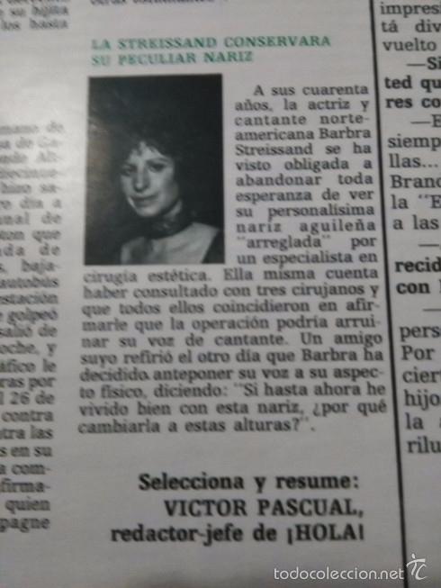 Coleccionismo de Revistas y Peri&oacute;dicos: recorte barbra streisand