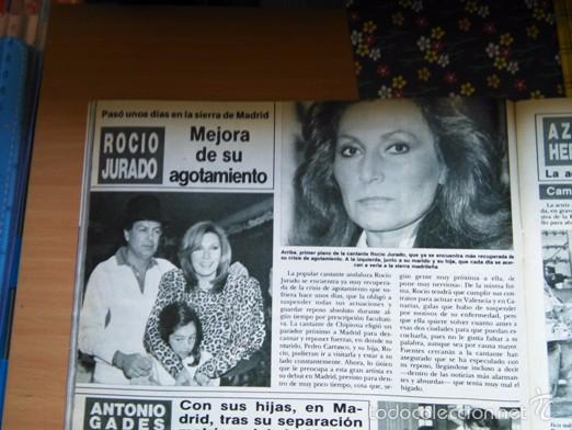 Coleccionismo de Revistas y Peri&oacute;dicos: RECORTE  PEDRO CARRASCO  ROCIO JURADO