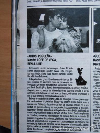 Coleccionismo de Revistas y Peri&oacute;dicos: RECORTE ana belen cantante  actriz FABIO TESTI