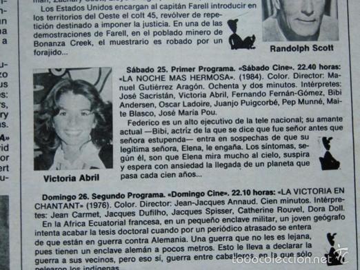 Coleccionismo de revistas y peri&oacute;dicos: recorte VICTORIA ABRIL
