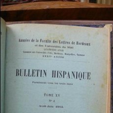 Coleccionismo de Revistas y Periódicos: COLECCIÓN DE DIFERENTES NÚMEROS DEL BULLETIN HISPANIQUE. PRINCIPIOS S.XX.