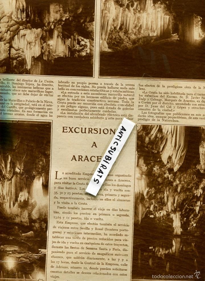 Coleccionismo de Revistas y Peri&oacute;dicos: REVISTA A&Ntilde;O 1928 CUEVA DE ARACENA BAZAR MASCAROS VALERIANO CIORDIA LUIS ROMERO CITROEN HUELVA