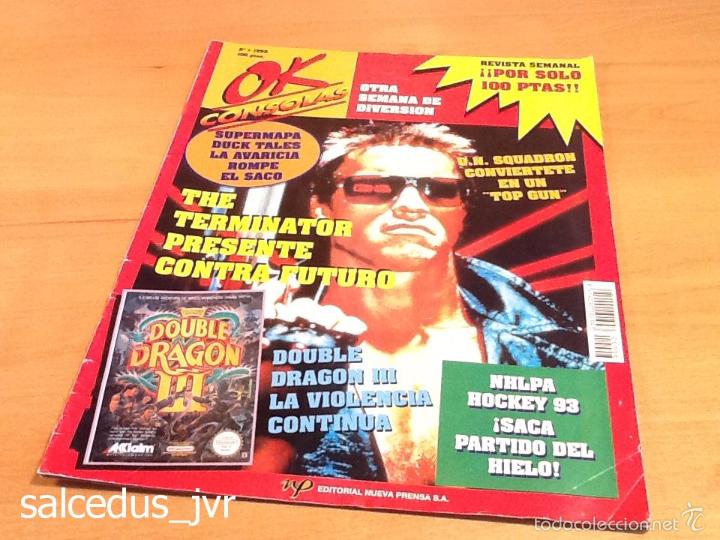 Coleccionismo de Revistas y Peri&oacute;dicos: OK Consolas N&ordm; 08 8 1992 Revista de Videojuegos Terminator Robocop Predator 2 Double Dragon III