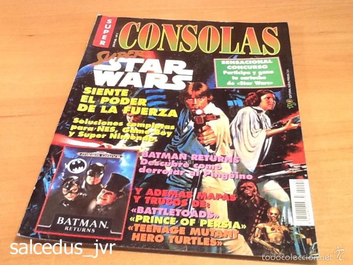 Coleccionismo de revistas y peri&oacute;dicos: Super Consolas N&ordm; 04 4 1992 Revista de Videojuegos Super Star Wars Turtles Batman Battletoads