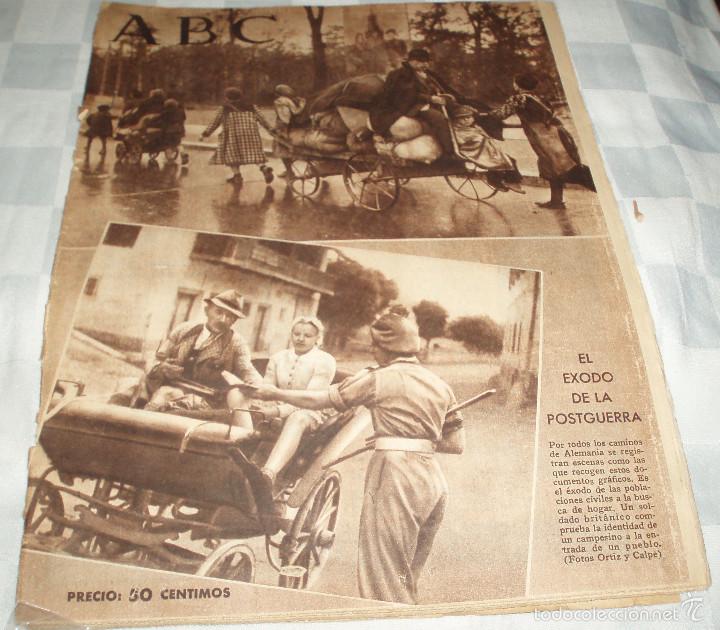 Coleccionismo de revistas y peri&oacute;dicos: periodico ABC 9 de deptiembre 1945 desfile de la victoria en tokio
