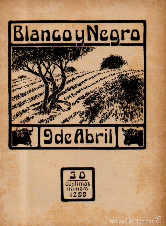 Coleccionismo de revistas y peri&oacute;dicos: BLANCO Y NEGRO. REVISTA ILUSTRADA. A&Ntilde;O 26. N&ordm; 1299. MADRID 9 DE ABRIL DE 1916