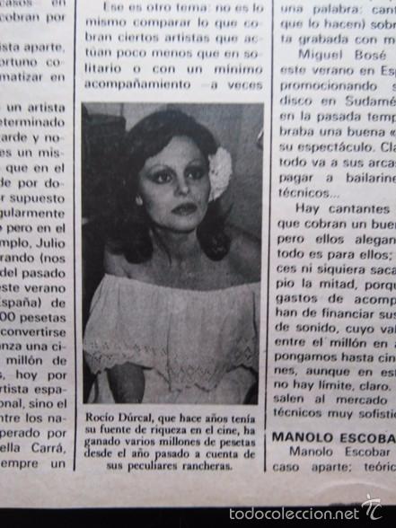 Coleccionismo de Revistas y Peri&oacute;dicos: recorte rocio durcal