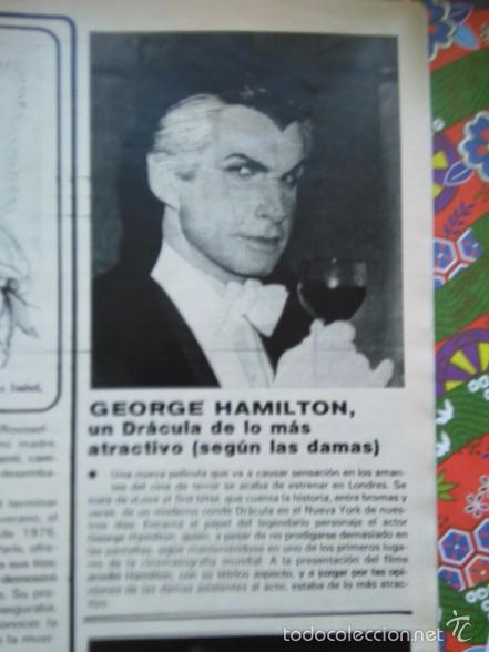 Coleccionismo de revistas y peri&oacute;dicos: RECORTE GEORGE HAMILTON DRACULA