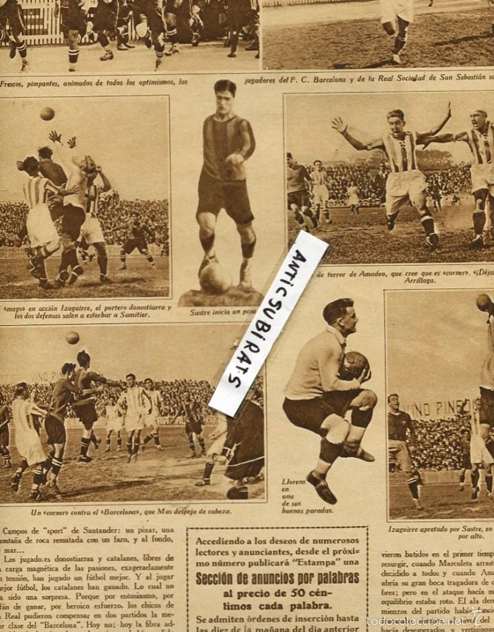Coleccionismo de revistas y peri&oacute;dicos: REVISTA A&Ntilde;O 1928 EL F. C. BARCELONA BAR&Ccedil;A GANA EL CAMPEONATO DE FUTBOL REAL SOCIEDAD LASARTE ANDOAIN