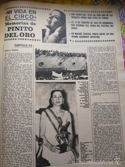 Coleccionismo de Revistas y Peri&oacute;dicos: recorte PINITO DE ORO MI VIDA EN EL CIRCO MEMORIAS EN SEMANA 20