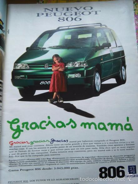 Coleccionismo de Revistas y Peri&oacute;dicos: RECORTE PEUGEOT 806