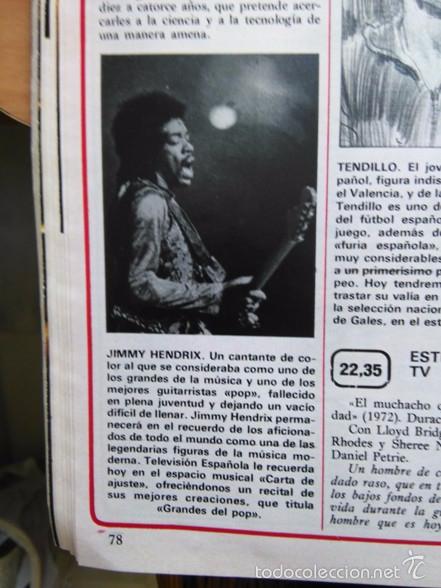 Collectionnisme de Revues et Journaux: recorte JIMMY HENDRIX