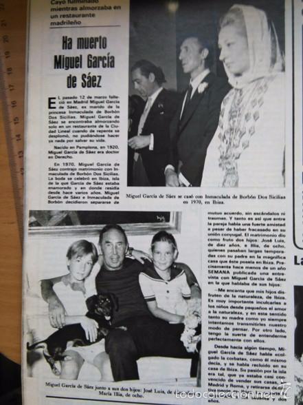 Collectionnisme de Revues et Journaux: recorte MIGUEL GARCIA DE SAEZ
