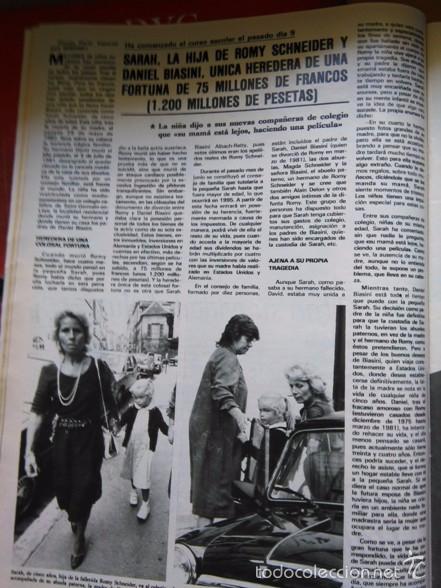 Coleccionismo de Revistas y Peri&oacute;dicos: recorte SARAH HIJA DE ROMY SCHNEIDER