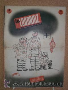 Coleccionismo de Revistas y Peri&oacute;dicos: La Codorniz. N&ordm; 335. 11 abril de 1948. Cubierta de Herreros