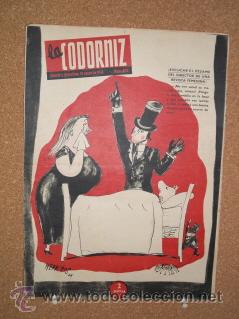 Coleccionismo de Revistas y Peri&oacute;dicos: La Codorniz. N&ordm; 323. 18 enero de 1948. Cubierta de Herreros