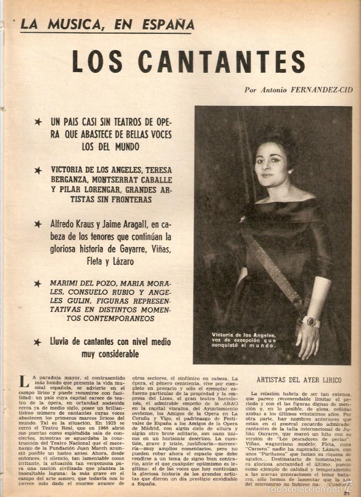 Collezionismo di Riviste e Giornali: A&Ntilde;O 1969 ARTE GRECIA ATENAS LAS MUJERES EN LA VIDA PAPA PABLO VI MUSICA OPERA KRAUS BERGANZA ARAGALL
