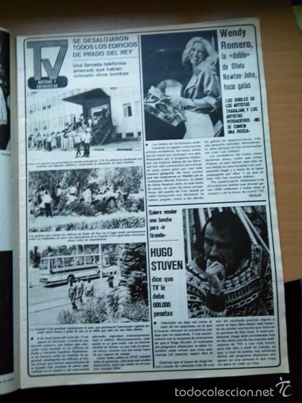 Collezionismo di Riviste e Giornali: recorte WENDY ROMERO HUGO STUVEN AMENAZA DE BOMBA EN PRADO DEL REY