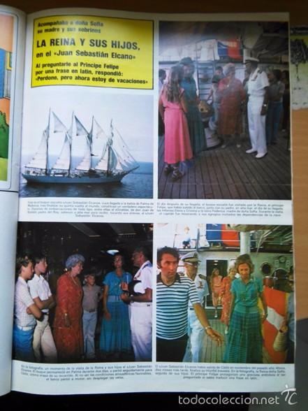 Collectionnisme de Revues et Journaux: RECORTE LA REINA DO&Ntilde;A SOFIA Y SUS HIJOS A BORDO DEL JUAN SEBASTIAN ELCANO