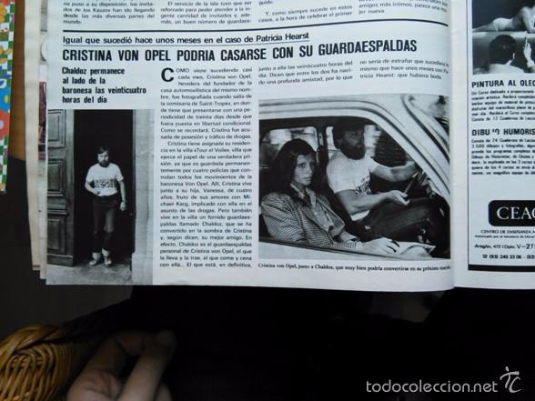 Collectionnisme de Revues et Journaux: RECORTE CRISTINA VON OPEL PCAR