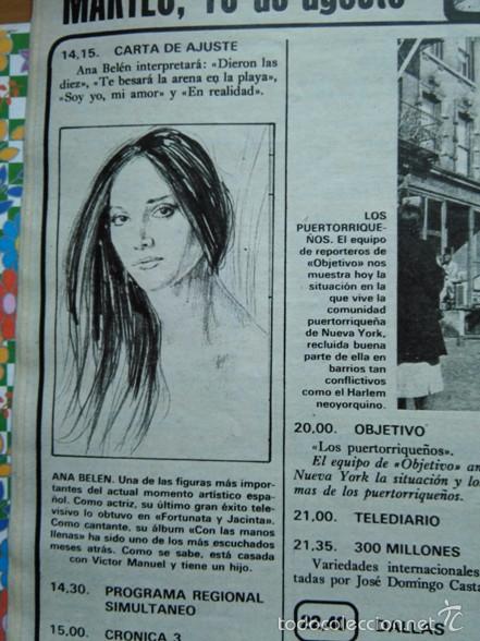 Coleccionismo de Revistas y Peri&oacute;dicos: RECORTE ana belen cantante  actriz