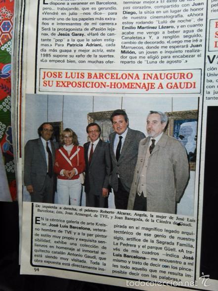 Coleccionismo de Revistas y Peri&oacute;dicos: recorte JOSE LUIS BARCELONA HOMENAJE A GAUDI