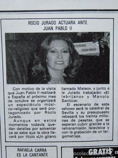 Coleccionismo de Revistas y Peri&oacute;dicos: recorte rocio jurado