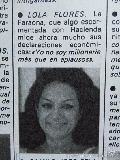 Coleccionismo de revistas y peri&oacute;dicos: RECORTE lola flores