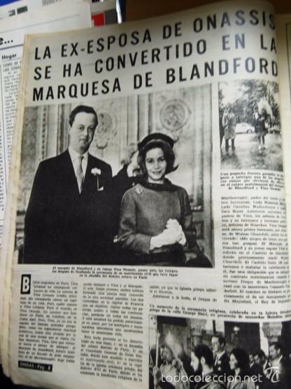 Coleccionismo de revistas y peri&oacute;dicos: RECORTE TINA ONASSIS MARQUESA DE BLANDFORD MARIA CALLAS