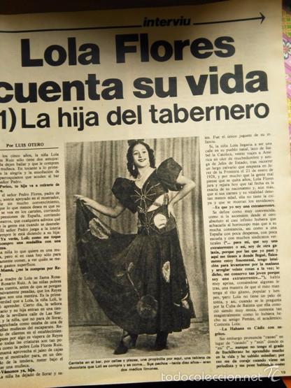 Coleccionismo de revistas y peri&oacute;dicos: recorte LOLA FLORES