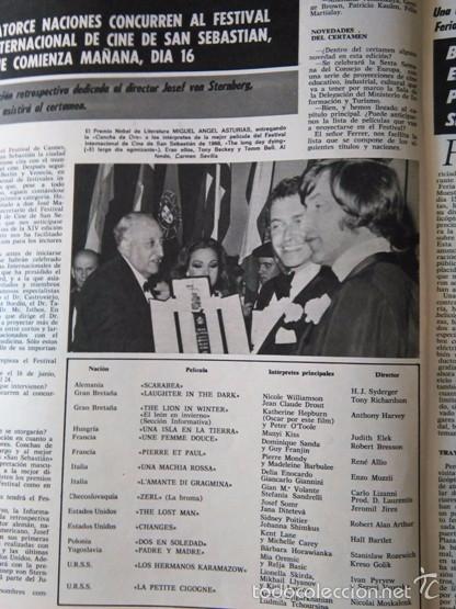 Coleccionismo de Revistas y Peri&oacute;dicos: recorte MIGUEL ANGEL ASTURIAS CARMEN SEVILLA TONY BECKEY TOMM BELL FESTIVAL DE CINE DE SAN SEBASTIAN