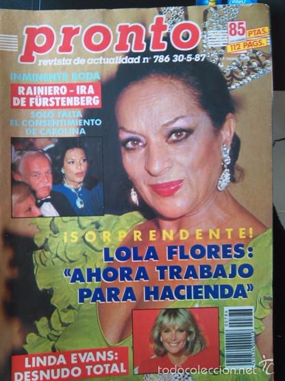 Coleccionismo de revistas y peri&oacute;dicos: RECORTE lola flores