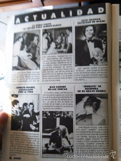 Coleccionismo de Revistas y Peri&oacute;dicos: recorte joselito torero julio iglesias la reina do&ntilde;a sofia adolfo suarez la tuna