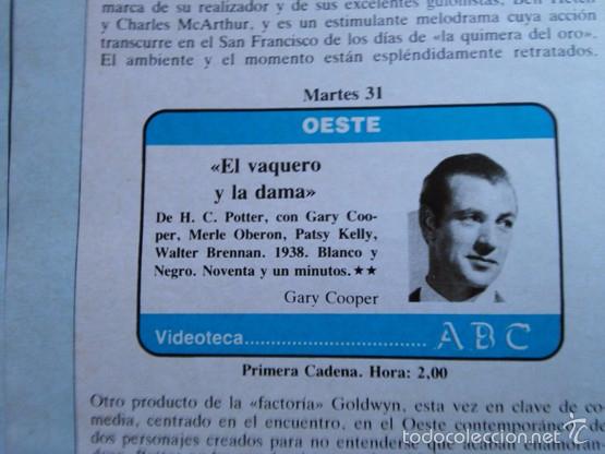 Coleccionismo de Revistas y Peri&oacute;dicos: recorte GARY COOPER