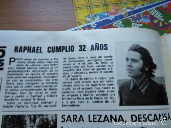 Coleccionismo de revistas y peri&oacute;dicos: recorte RAPHAEL - Foto 1