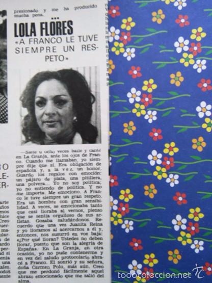 Coleccionismo de revistas y peri&oacute;dicos: RECORTE lola flores