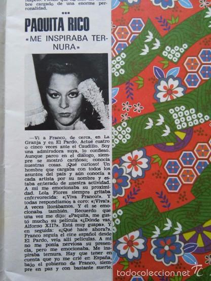 Coleccionismo de revistas y peri&oacute;dicos: RECORTE PAQUITA RICO