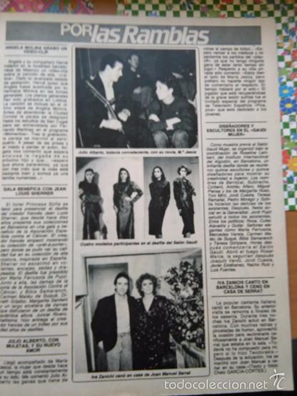Coleccionismo de Revistas y Peri&oacute;dicos: RECORTE salon gaudi iva zanichi joan manuel serrat julio alberto y maria jesus