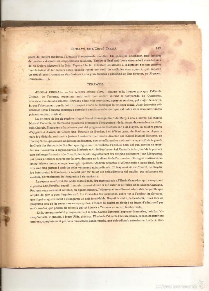 Collection Magazines and Newspapers: A&Ntilde;O 1911 MUSICA CHOPIN ILUSTRACIO CATALANA FESTA DE LA JUVENTUD ORFEO MATARONI ESCOLA CORAL TERRASSA