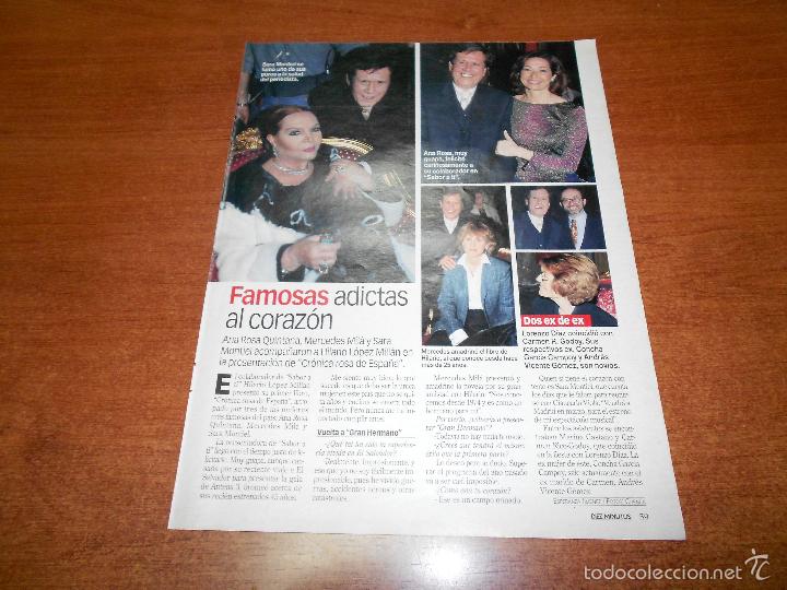 Coleccionismo de revistas y peri&oacute;dicos: RECORTE DE PRENSA 2001: SARA MONTIEL