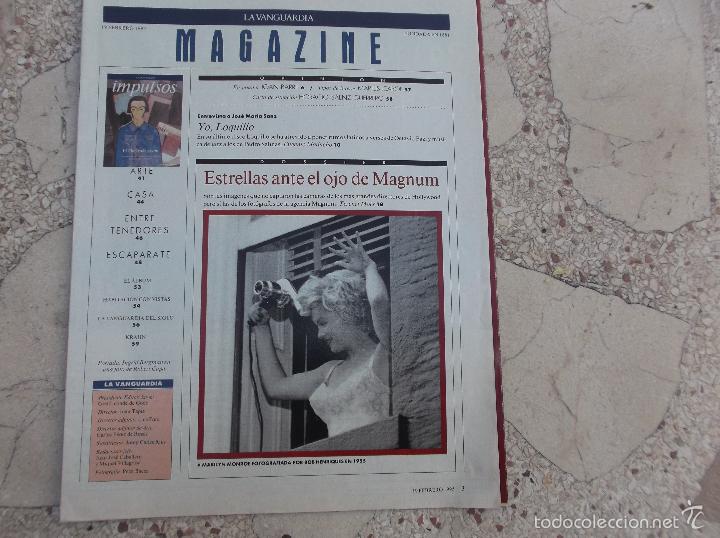 Coleccionismo de revistas y peri&oacute;dicos: la vanguardia magazine, febrero-95, solo reportaje de marilyn monroe, 8 fotos, 18 paginas
