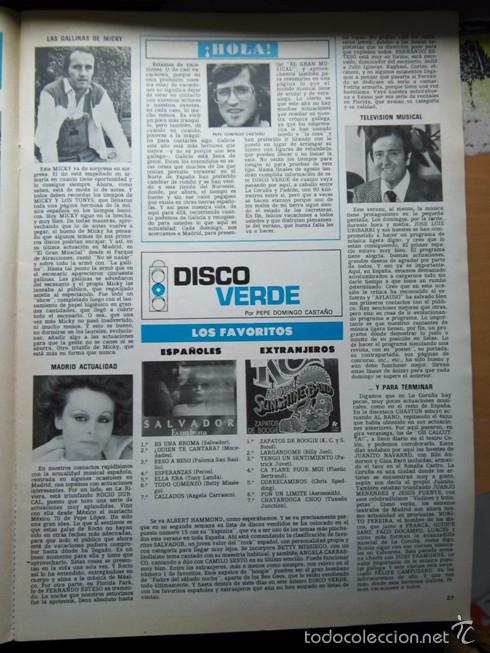 Coleccionismo de Revistas y Peri&oacute;dicos: recorte ROCIO DURCAL MICKY URIBARRI SALVADOR ES UNA BROMA ZAPATOS DE BOOGIE
