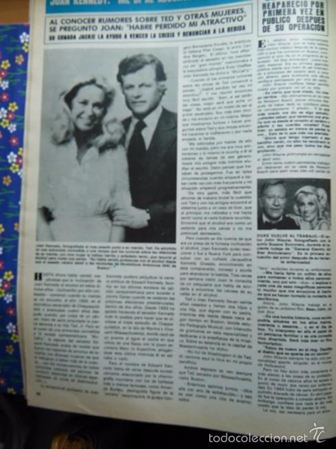Collection Magazines and Newspapers: recorte JOAN TED KENNEDY  JOHN WAYNE