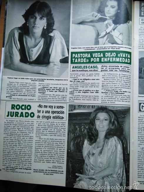 Coleccionismo de Revistas y Peri&oacute;dicos: RECORTE ROCIO JURADO PASTORA VEGA ANGELES CASO